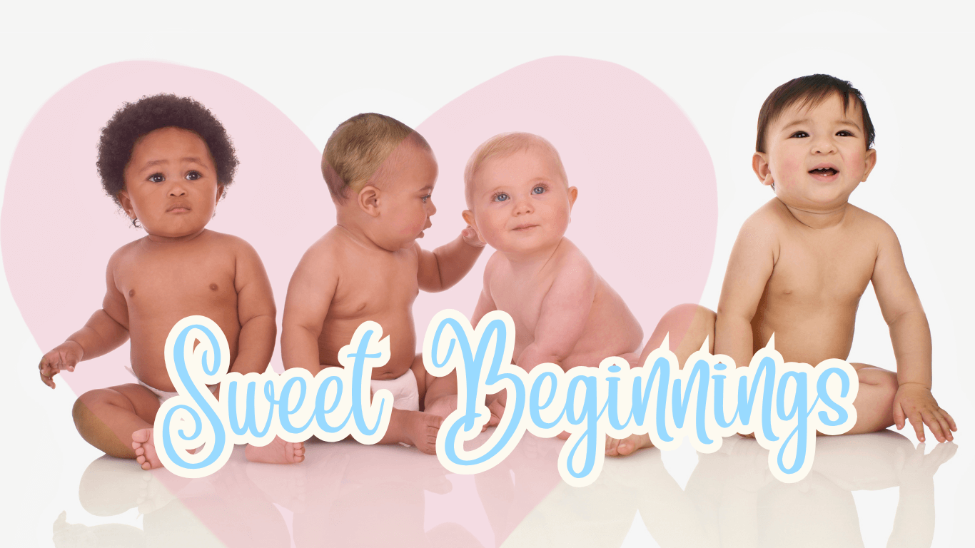 Smiling babies sitting together, representing parenting guidance and support for new parents and infants.