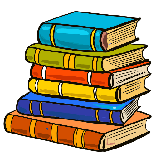 Stack of colorful books symbolizing lifelong learning and growth in parenting.