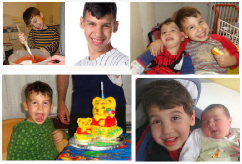 Brothers bonding, baking, celebrating birthdays, and family fun.